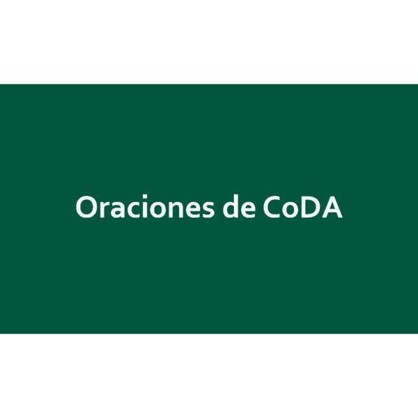 Oraciones de CoDA
